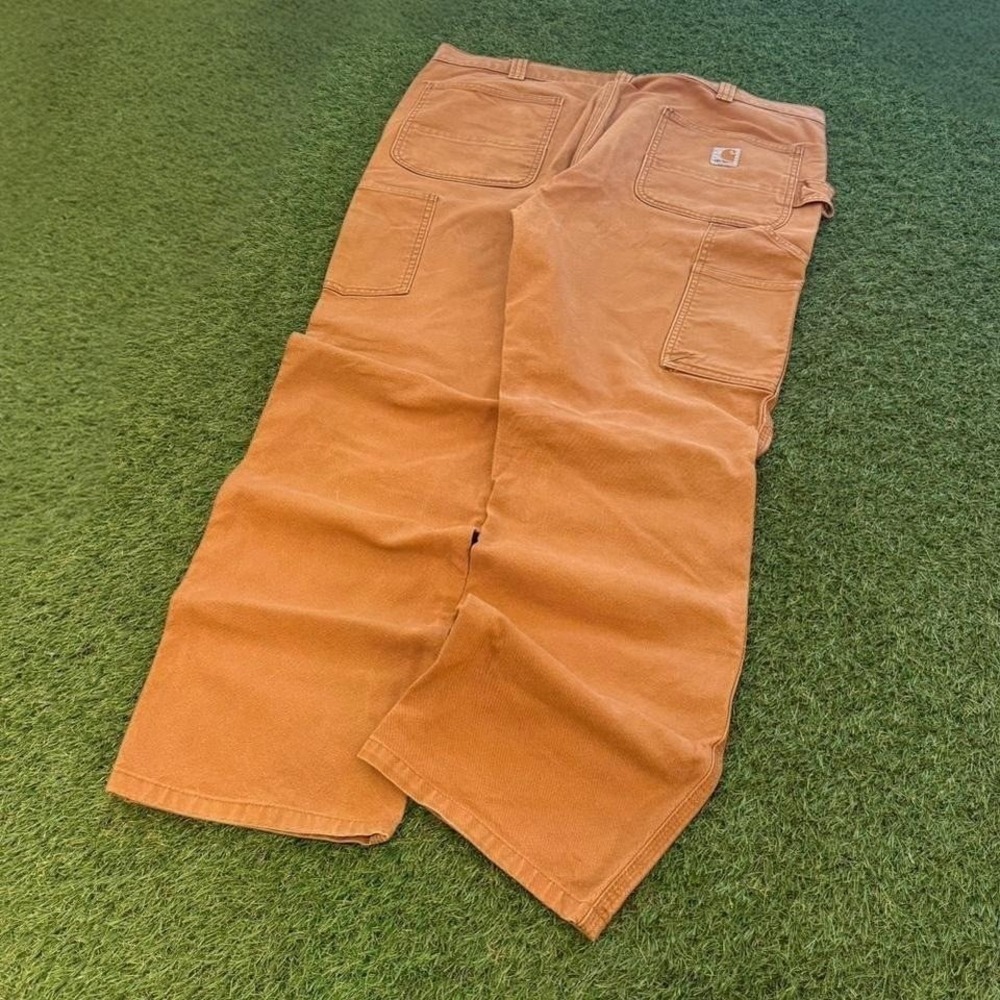 Carhartt tan orange carpenter pants straight fit 40x32